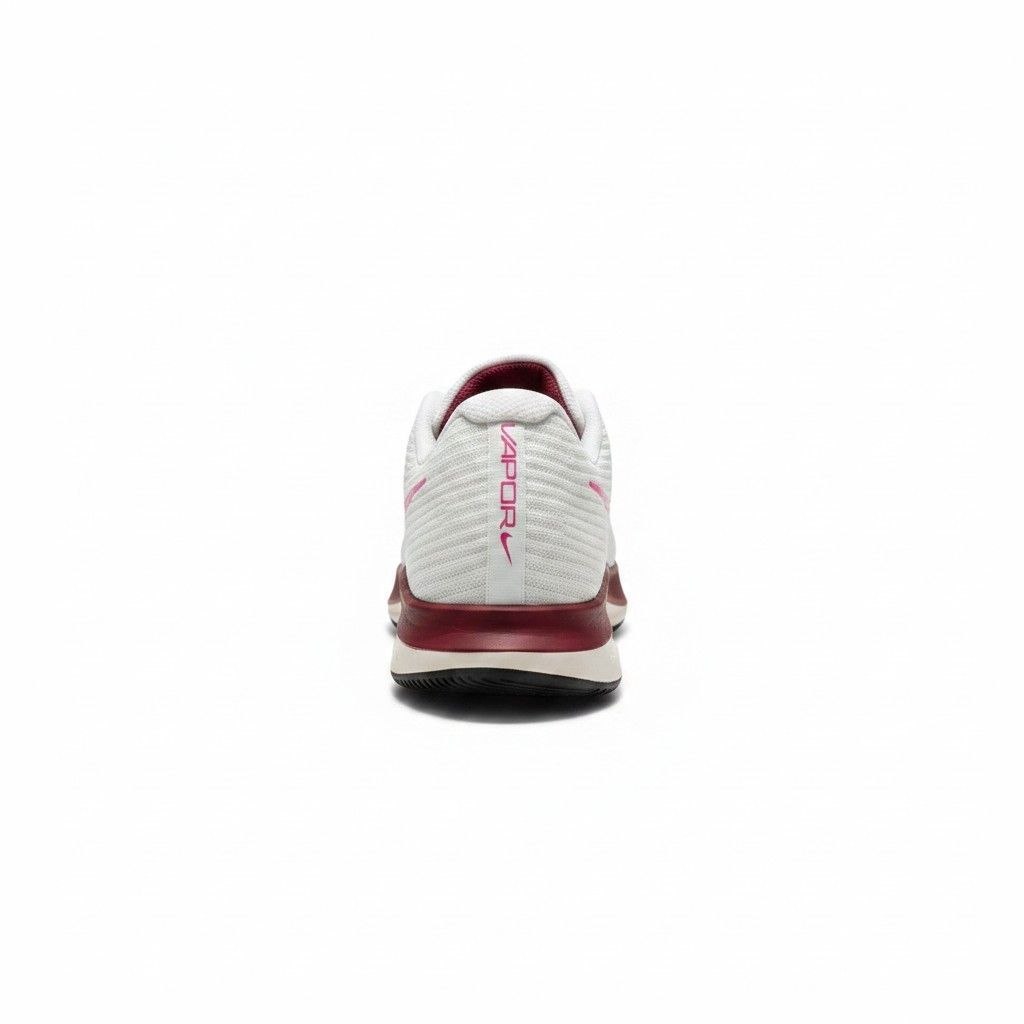 Nike Men's Vapor 12 Tennis Shoes - Cream/Pink/Maroon - Image 4