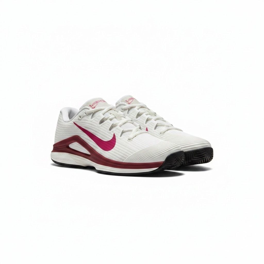 Nike Men's Vapor 12 Tennis Shoes - Cream/Pink/Maroon - Image 3
