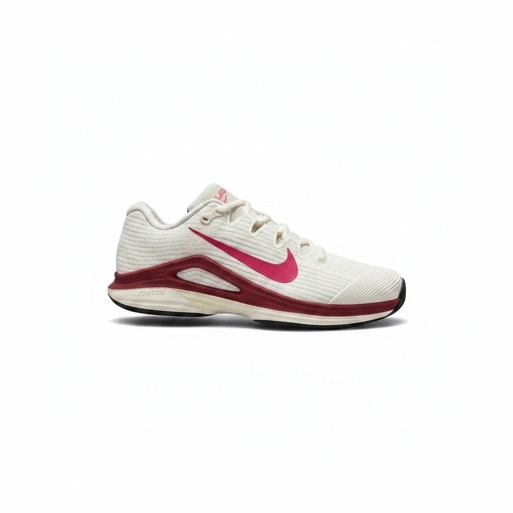 Nike Men's Vapor 12 Tennis Shoes - Cream/Pink/Maroon