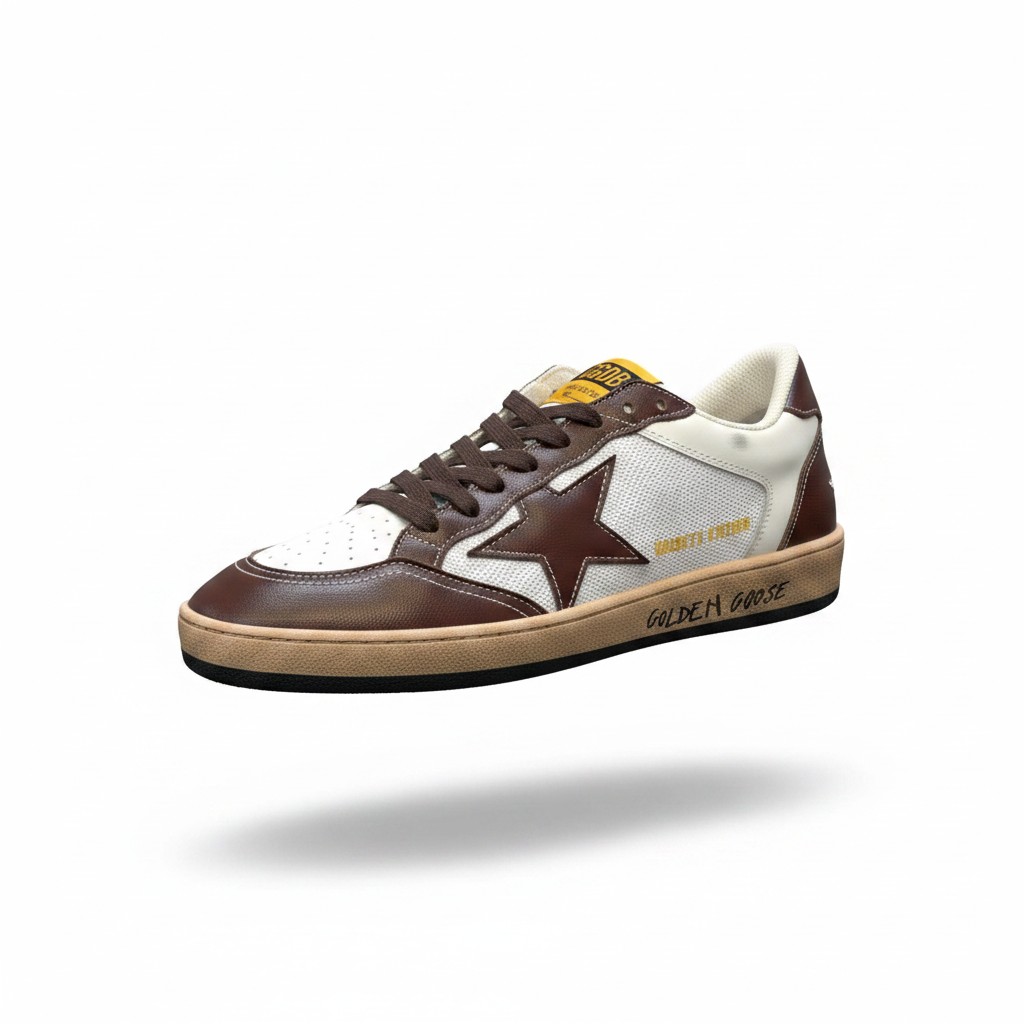 GOLDEN GOOSE BALL STAR - White/Brown - Image 3