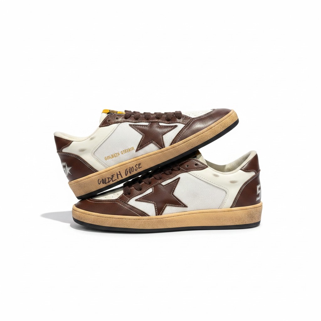 GOLDEN GOOSE BALL STAR - White/Brown - Image 2